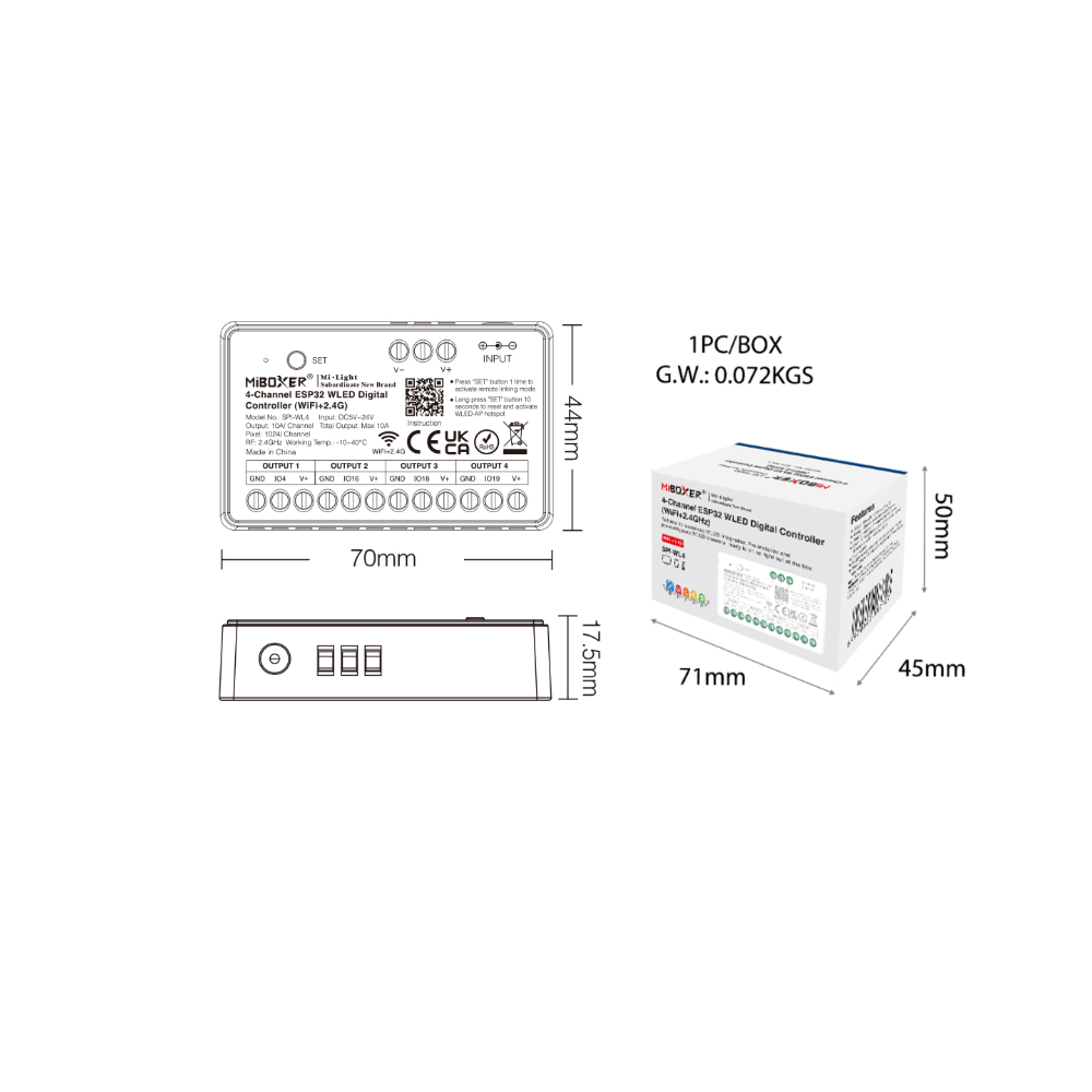 Miboxer SPIW5-4 5in1 SPI LED C - Ws2812B ulasan dan harga