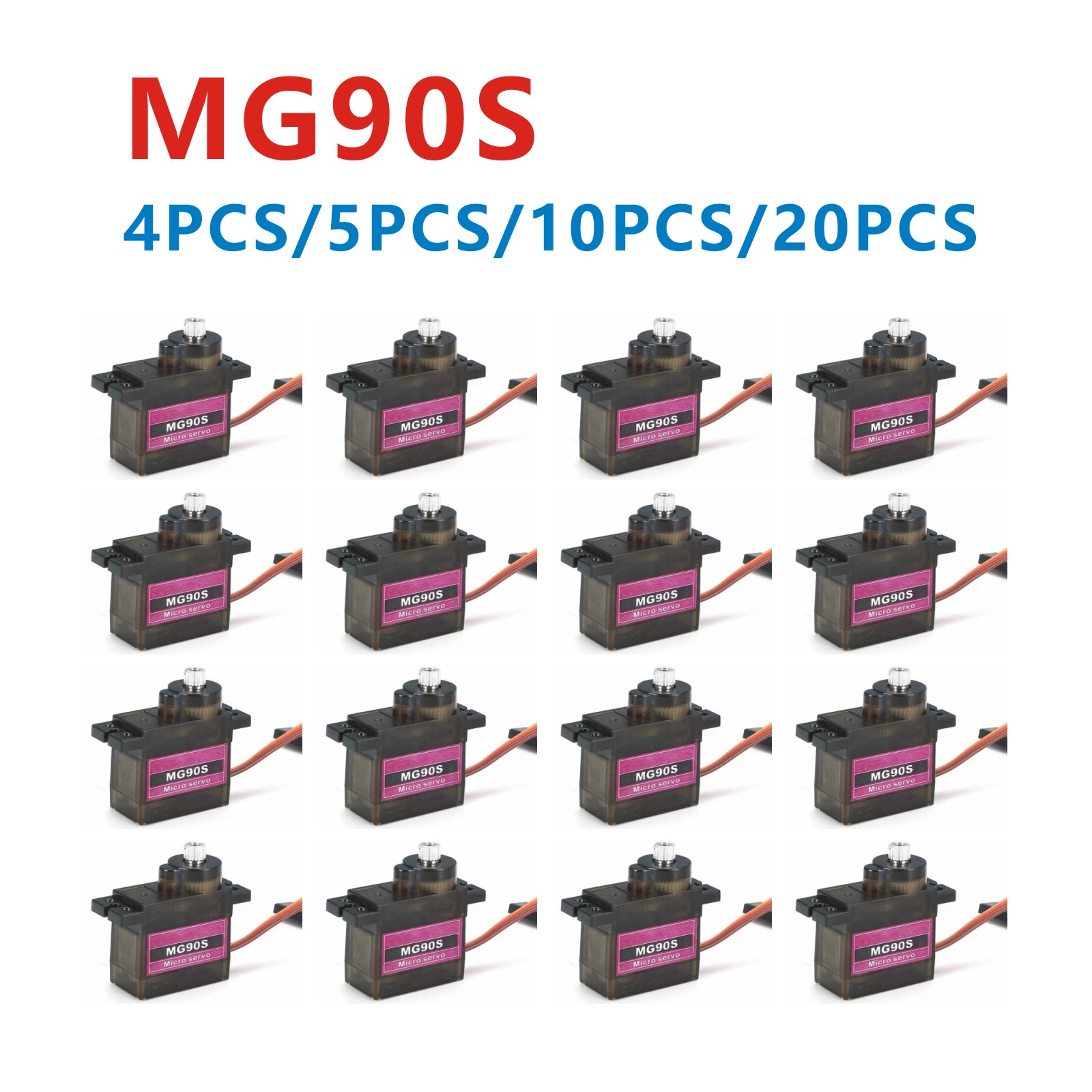 4/5/10/20PCS MG90S Metal Gear  - Servo Sg90 ulasan dan harga