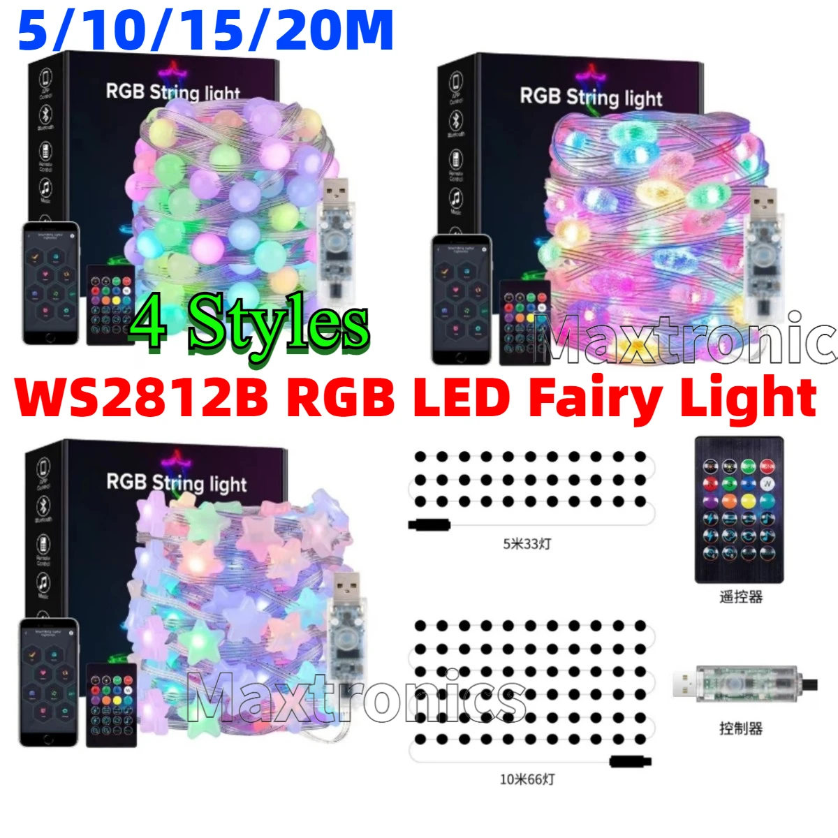 Smart 4 Styles RGB WS2812B LED - Ws2812B ulasan dan harga